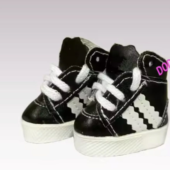 Labubu Adidas High Top Sneakers - Black and White - Brand New - Picture 1 of 1